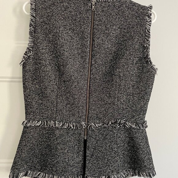 BCBGMAXAZRIA Tweed Peplum Top - Picture 2 of 3